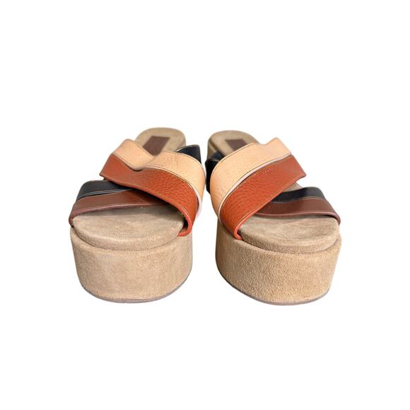 Pedro Garcia NWOB Nirou Platform Sandal in Multi Vachetta Size 39.5 - Picture 4 of 9